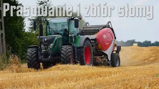 Prasowanie i zbieranie słomy 2021 ! ✔ GR Stuglik ☆ Fendt 516 Vario ☆ ! ✔ Manitou ☆ Lely ☆ DawiX