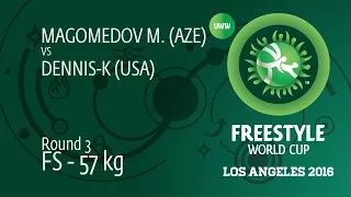 Round 2 FS - 57 kg: D. DENNIS (USA) vs M. MAGOMEDOV (AZE)