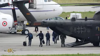 Munich: Luftwaffe Sikorsky CH-53 Sea Stallion chopper carrying Italian officials 6-28-2022