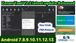 Zenon Tool V2.2,One Click Pinlock ,FRP, Password Latest Security Remove,Qualcomm,samsung,Spd,Android