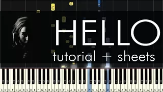 Hello - Piano Tutorial - How to Play - Adele