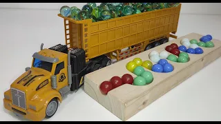 Marble Run ASMR #12, Garbage Truck, Trailers  - マーブル ラン ASMR #12、ゴミ収集車、トレーラー