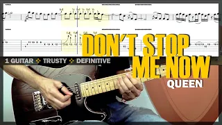 Don't Stop Me Now 🌟 Guitar Cover Tab | Solo Lesson | Stage Rhythm Guitar | BT with Vocals 🎸 QUEEN