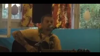 Илья Чёрт, учитель Александр Хакимов (Чайтанья Чандра Чаран) на кришнаитском фестивале Бхакти Врикш
