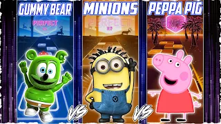 Gummy Bear vs Minions vs Peppa Pig - Tiles Hop EDM Rush