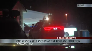 Hostage situation in southeast Missouri, suspect considered armed and dangerous, one hostage freed,