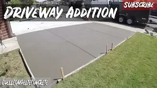 How to Pour a Concrete Driveway Addition DIY