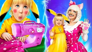 Transformação Extrema com Bugigangas do TikTok! De Pikachu a Hello Kitty! Pokémon na Vida Real!