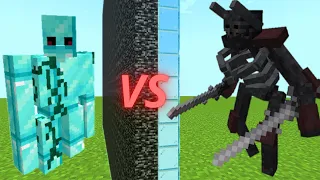 DIAMOND GOLEM Vs MUTANT WITHER SKELETON |Minecraft Mob Battle|