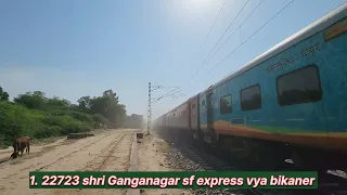 22723 shri Ganganagar sf express #indiarailway #train #trainding