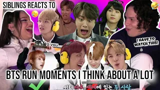 Siblings react to 'run bts moments i think about a lot'😂🙃