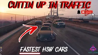 Can You Keep Up Cuttin Up In Traffic In The FASTEST HSW Cars?! - GTA V No Hesi