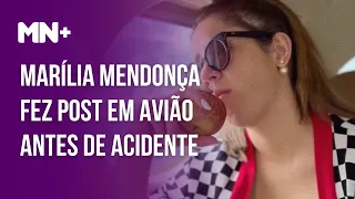 Marília Mendonça fez post em avião antes de acidente