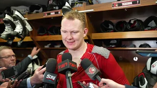 Thomas Chabot, Brady Tkachuk, and Jacques Martin Postgame Availability