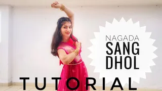 Nagada Sang Dhol TUTORIAL with Music | Deepika | Original Choreography | Ramleela | Vartika Saini
