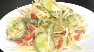 Eat this cucumber salad for dinner every day and you will lose belly fat! weight loss salad