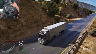 VOLVO PICKS UP AND DELIVERS THE GOODS |  STEERING WHEEL GTA 5 REALITY / 4K GRAPHIC