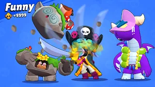 Draco Doug, Cursed Pirated Bibi, Lou Stone Troll - Brawl Stars Funny Pose