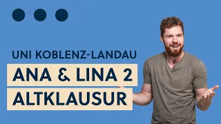 Livestream: Altklausur Analysis & Lineare Algebra 2 (Teil 2: Lineare Algebra), Uni Koblenz-Landau