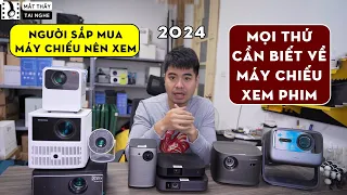 Kinh nghiệm mua máy chiếu xem phim chi tiết nhất, mới nhất 2024/ mắt thấy tai nghe