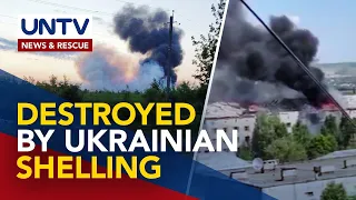 Fuel depot sa bayan ng Dovzhansk, nasira dahil sa Ukrainian shelling noong May 20