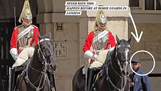 Tourist INVADE the Changing of the Guard Ceremony at Horse Guards in London