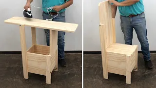 Construye una Mesa de Planchar Todo en Uno: Silla, Baúl y Mesa de Planchar | Tutorial DIY
