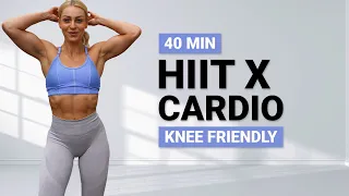 40 MIN HIIT WORKOUT KNEE FRIENDLY | No Jumps | No Squats | No Lunges | Cardio | Sweaty