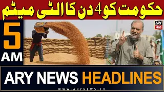 ARY News 5 AM Headlines 3rd May 2024 | JI gives four days to review ‘anti-farmer stance