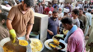 Karachi FRIDAY BIRYANI - Roadside JUMMA BIRYANI | Pakistan Street Food Degi Beef Thali Biryani