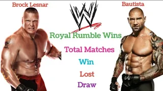 Brock Lesnar vs Bautista comparison | Age Height Weight Total Matches | Royal Rumble Wins |