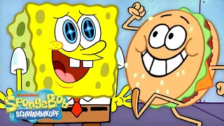 SpongeBob | Alle Krabbenburger in den NEUEN SpongeBob-Folgen | 60 Minuten | SpongeBob Schwammkopf