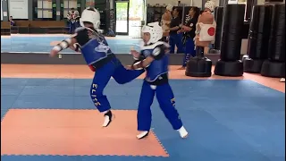 Taekwondo Sparring Kids [With POINTS] + Text Breakdown - Adrian vs Benedict - Wu-Yi Taekwondo