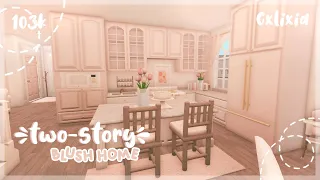 100k 2-Story Blush Family Home | Bloxburg House Build