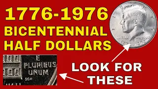 1976 Bicentennial half dollars worth money!  Rare 1976 Kennedy half dollars error coins value!