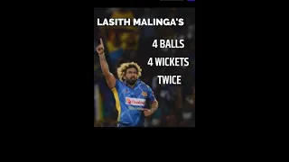 Malinga's 4 wickets in 4 balls against SA and NZ #shorts #malinga #cricket