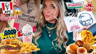 EATING ALL NEW FAST FOOD ITEMS FOR 24 HOURS!