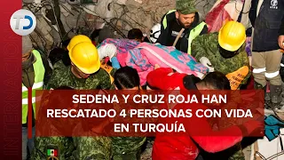 Equipos de rescate mexicanos logran rescate de 4 persona con vida tras sismo en Turquía