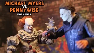 Michael Myers Vs Pennywise Stop Motion