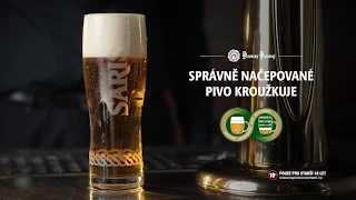 Šariš - čepování piva pákovým kohoutem nadvakrát