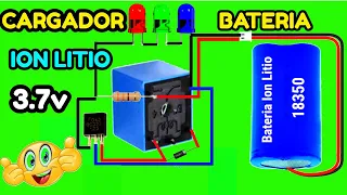 🔴COMO hacer CARGADOR de pilas de LITIO 3.7v , pilas recargables, corte automático