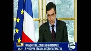 Réaction de François Fillon à la mort de Philippe Séguin