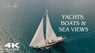 4K UHD Sailing Yachts and Stunning Boats in Paradise - Relaxing Ambient Music - Sea Ocean River