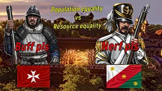 Sentinels vs Soldados (same pop  vs same resource ) Age of Empires 3 Definitive Edition