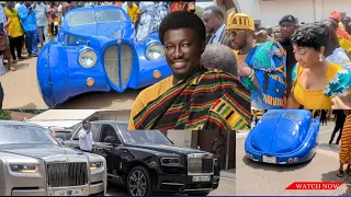 How Nana Asare Bediako Cheddar storms Manhyia with super luxurious Cars @Otumfuo's 25 Silver Jubilee
