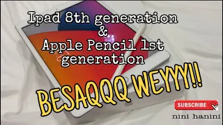 Ipad 8th Generation 128GB (Wifi) Silver with Apple Pen 1st Generation | UNBOXING | 2021