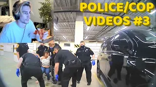 xQc reacts to police/cops videos (Compilation) #3