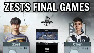 ZESTS FINAL GAMES! - Clem vs Zest (TvP) - World Team League Summer 2022 [StarCraft 2]