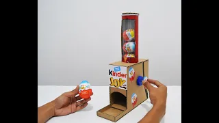 KEREN!MESIN PENJUAL OTOMATIS (VENDING MACHINE) KINDER JOY UNIK DARI KARDUS