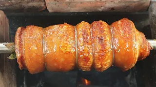 Crispy grilled pork belly, simple and easy to make #grilledporkbellyrolls